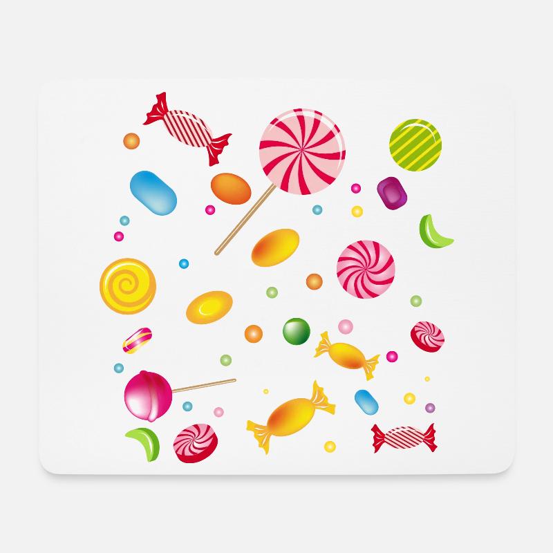 Eine Menge Süßigkeiten,Bonbons,Lollis und Kaugummi - Mousepad (Querformat) - Weiß