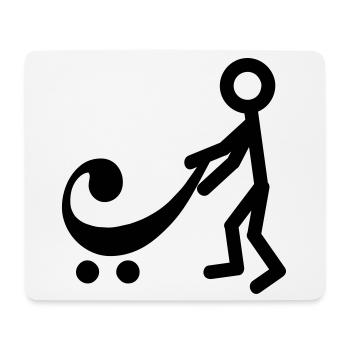 Bassist mit neuem Baby - Mousepad (Querformat) - Weiß - Vorne