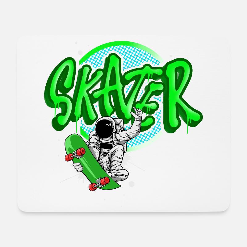 Skater - Mousepad (Querformat) - Weiß