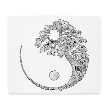 yin yang - Mouse Pad (horizontal) - white - Front