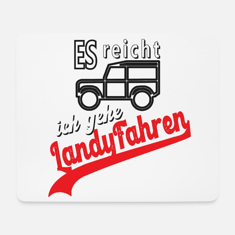 Landy Defender Super Geschenk papa - Mousepad (Querformat) - Weiß