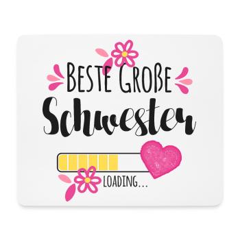 Beste Große Schwester Loading - Mousepad (Querformat) - Weiß - Vorne