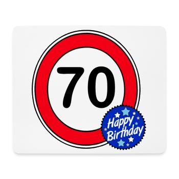 70e anniversaire , 70 , Joyeux anniversaire (25) - Tapis de souris (format paysage) - blanc - Devant