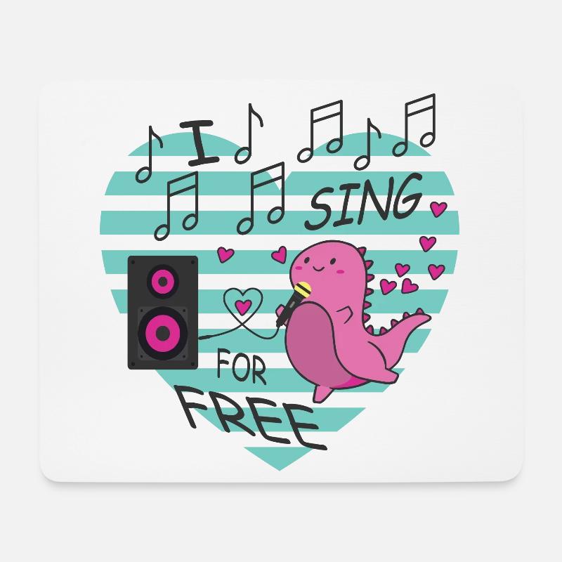 Ich Singe kostenlos - Mousepad (Querformat) - Weiß