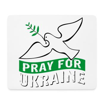 Pray for Ukraine mit Taube | Vectorgraphic - Mousepad (Querformat) - Weiß - Vorne