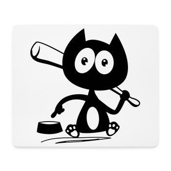 Gib mir Essen! Katzenhumor! - Mousepad (Querformat) - Weiß - Vorne