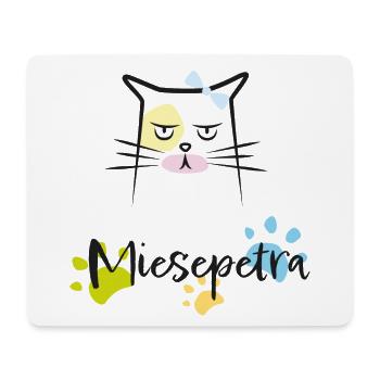 Miesepetra, Katze, Illustration, lustig - Mousepad (Querformat) - Weiß - Vorne