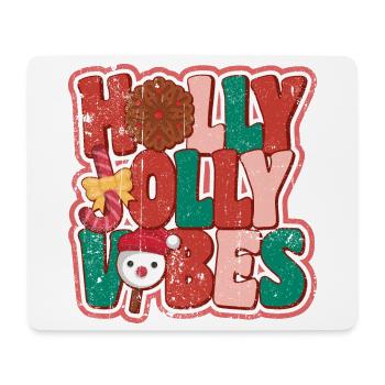 Holly Jolly Vibes - Mousepad (Querformat) - Weiß - Vorne