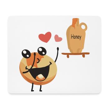 Pfannkuchen liebt Honig - Mousepad (Querformat) - Weiß - Vorne