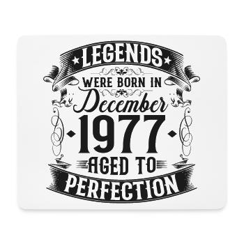 December born 1977 Vintage birthday - Mouse Pad (horizontal) - white - Front