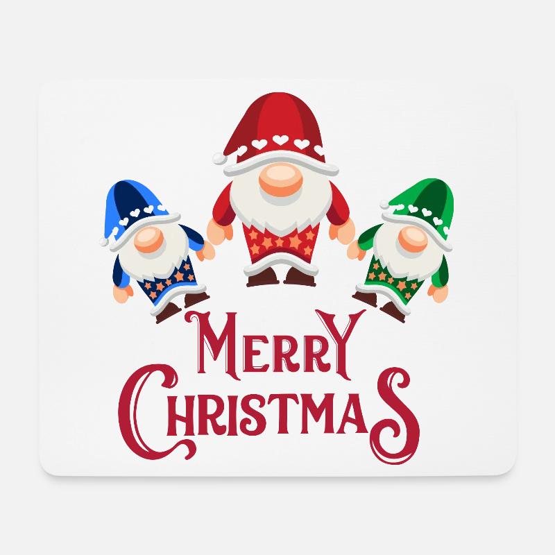 Cheerful Gnoment Trio - Mouse Pad (horizontal) - white
