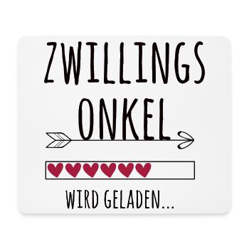 werdender Zwillingsonkel Schwangerschaft Zwillinge - Mousepad (Querformat) - Weiß - Vorne