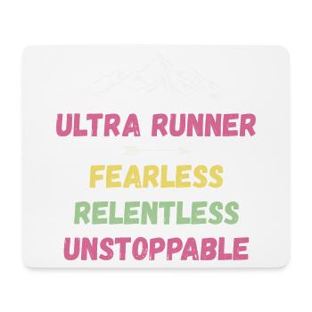 Ultra Runner - Intrépide. Implacable. Imparable. - Tapis de souris (format paysage) - blanc - Devant