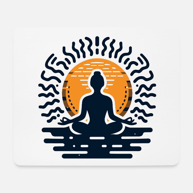 Zen Yoga – Innere Ruhe & Stil - Mousepad (Querformat) - Weiß