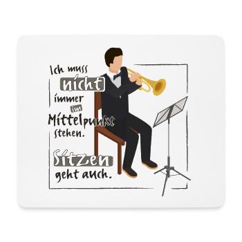 Ich muss nicht immer im Mittelpunkt stehen - Mousepad (Querformat) - Weiß - Vorne