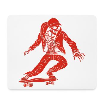 Red Skeleton on Skateboard - Mouse Pad (horizontal) - white - Front