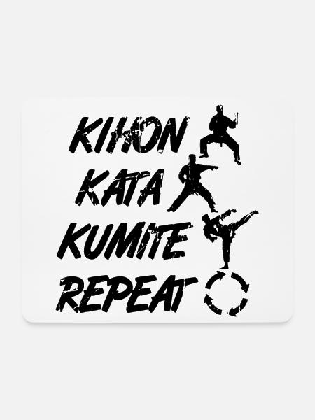 Karate Pillars - Mouse Pad (horizontal) - white