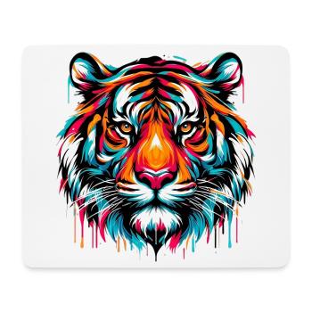 Tiger - Mousepad (Querformat) - Weiß - Vorne