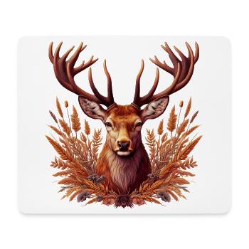 Hirsch - Mousepad (Querformat) - Weiß - Vorne