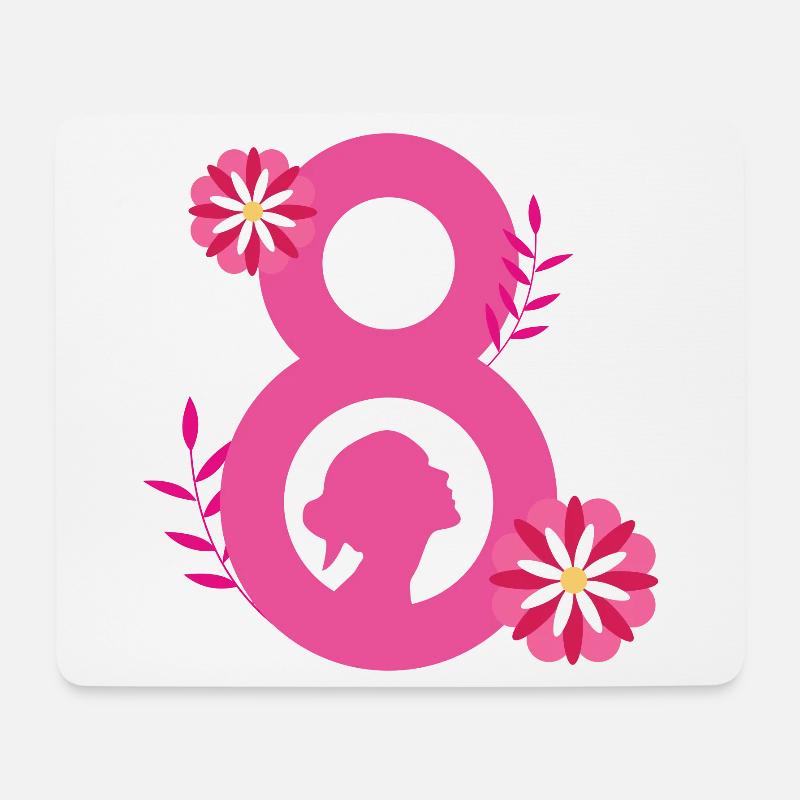 8. März Frauentag 1 - Mousepad (Querformat) - Weiß