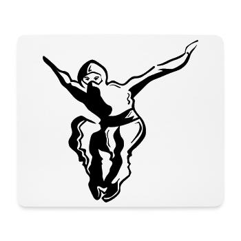 Ninja - black - Mousepad (Querformat) - Weiß - Vorne