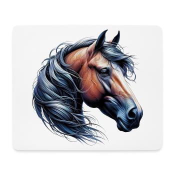 Pferd - Mousepad (Querformat) - Weiß - Vorne