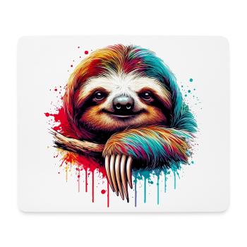 Faultier - Mousepad (Querformat) - Weiß - Vorne