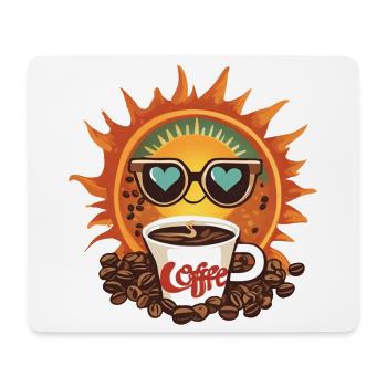 Sun Coffee Vintage-Stil und Leidenschaft - Mousepad (Querformat) - Weiß - Vorne