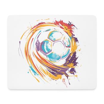 Fußball Streetart - Mousepad (Querformat) - Weiß - Vorne