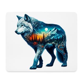 Wolf - Mouse Pad (horizontal) - white - Front