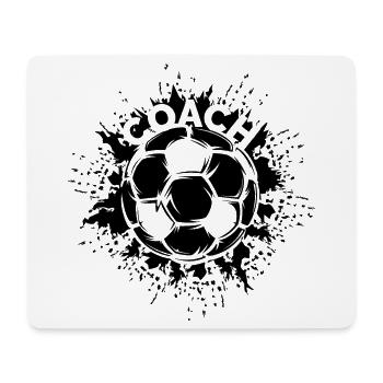 Coach Fußball Explosion Trainerlogo Mannschaft - Mousepad (Querformat) - Weiß - Vorne