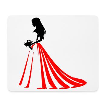 Mariée - Tapis de souris (format paysage) - blanc - Devant