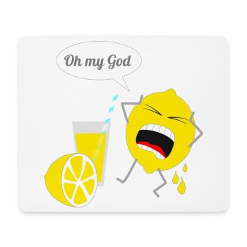 Design de citron drôle - Tapis de souris (format paysage) - blanc - Devant