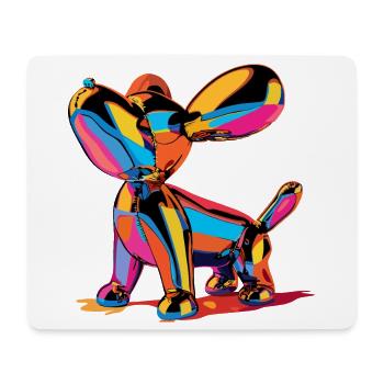 Colorful Pop-Art Balloon Dog - Mousepad (Querformat) - Weiß - Vorne