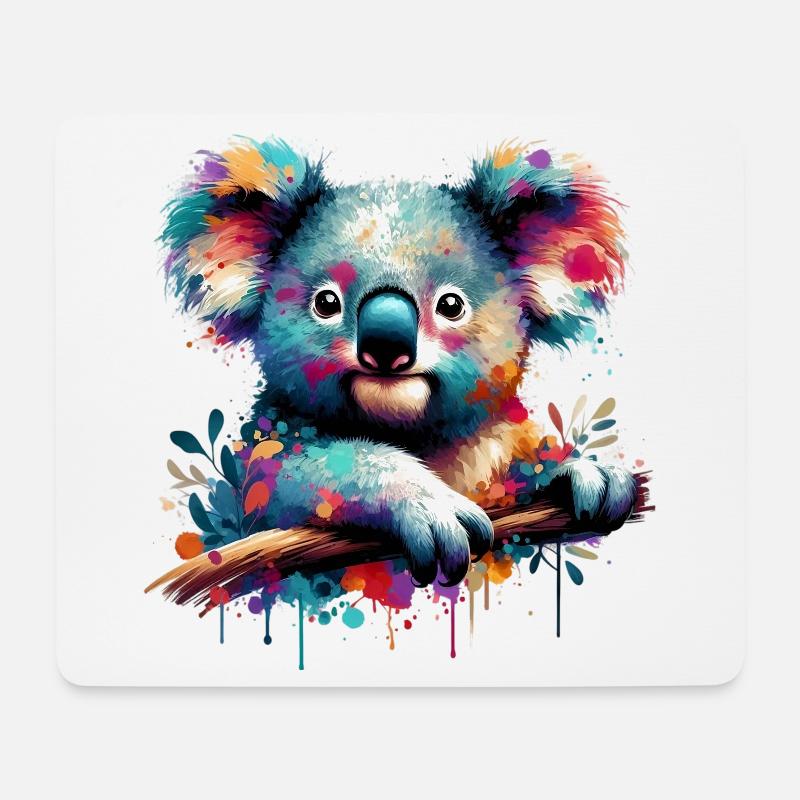 Koala - Mousepad (Querformat) - Weiß