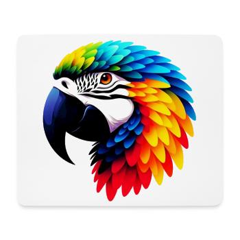 Parrot - Mouse Pad (horizontal) - white - Front