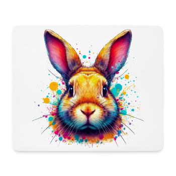 Lapin - Tapis de souris (format paysage) - blanc - Devant