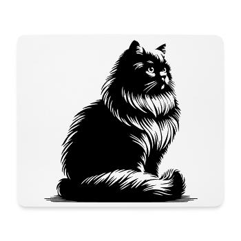 British Longhair Cat - Mouse Pad (horizontal) - white - Front