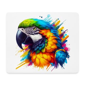 Papagei - Mousepad (Querformat) - Weiß - Vorne