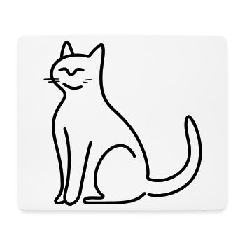 Cat - Mouse Pad (horizontal) - white - Front