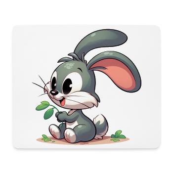 Lapin - Tapis de souris (format paysage) - blanc - Devant