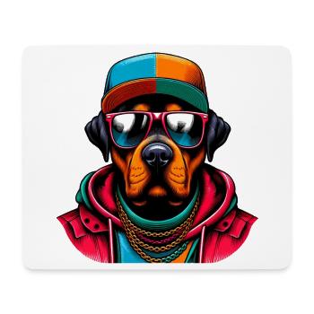 Chien - Tapis de souris (format paysage) - blanc - Devant