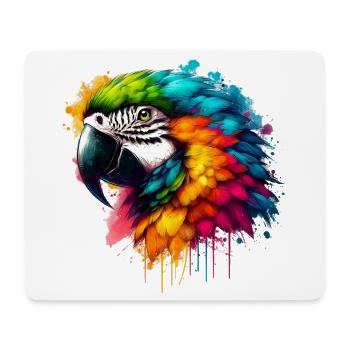 Perroquet - Tapis de souris (format paysage) - blanc - Devant