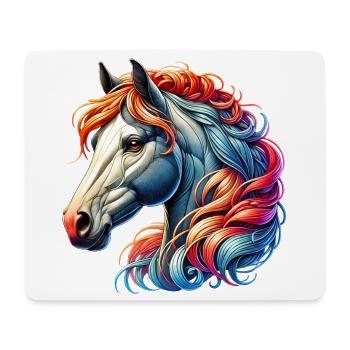 Pferd - Mousepad (Querformat) - Weiß - Vorne