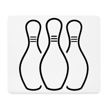 Bowling Pins Skizze - Mousepad (Querformat) - Weiß - Vorne