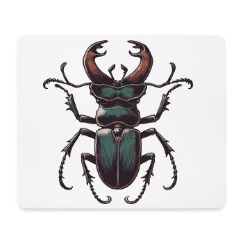 Hirschkäfer - Mousepad (Querformat) - Weiß - Vorne