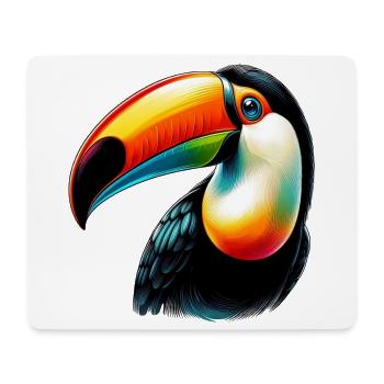 Toucan - Tapis de souris (format paysage) - blanc - Devant