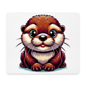 Otter - Mousepad (Querformat) - Weiß - Vorne