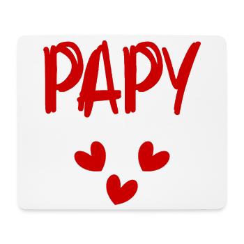 PAPY. PAPA. FÊTE DES PÈRES. BONNE FÊTE PAPA - Tapis de souris (format paysage) - blanc - Devant