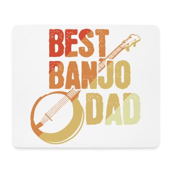 Père joueur de banjo - Tapis de souris (format paysage) - blanc - Devant
